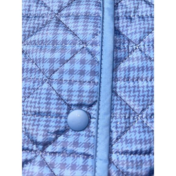 Lands End Jacket Womens Sz 3X Navy/ Blue Plaid Quilted Barn Chore Primaloft - Picture 8 of 9
